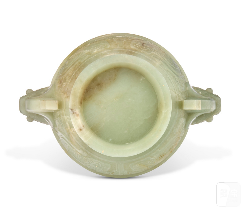 清十九世紀 青玉獸面紋香爐  CHINA, QING DYNASTY, 19TH CENTURY - 图6